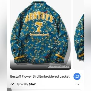 Aywter Bestuff Flower Bird Embroidered Jacket